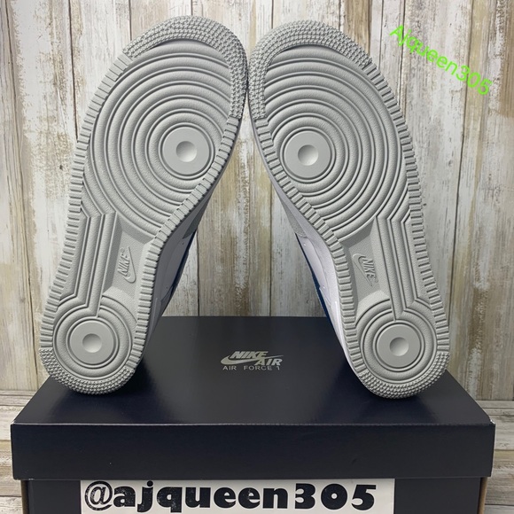 Nike Air Force 1 Low Athletic Club Smoke Grey Blue White GS - Picture 5 of 8